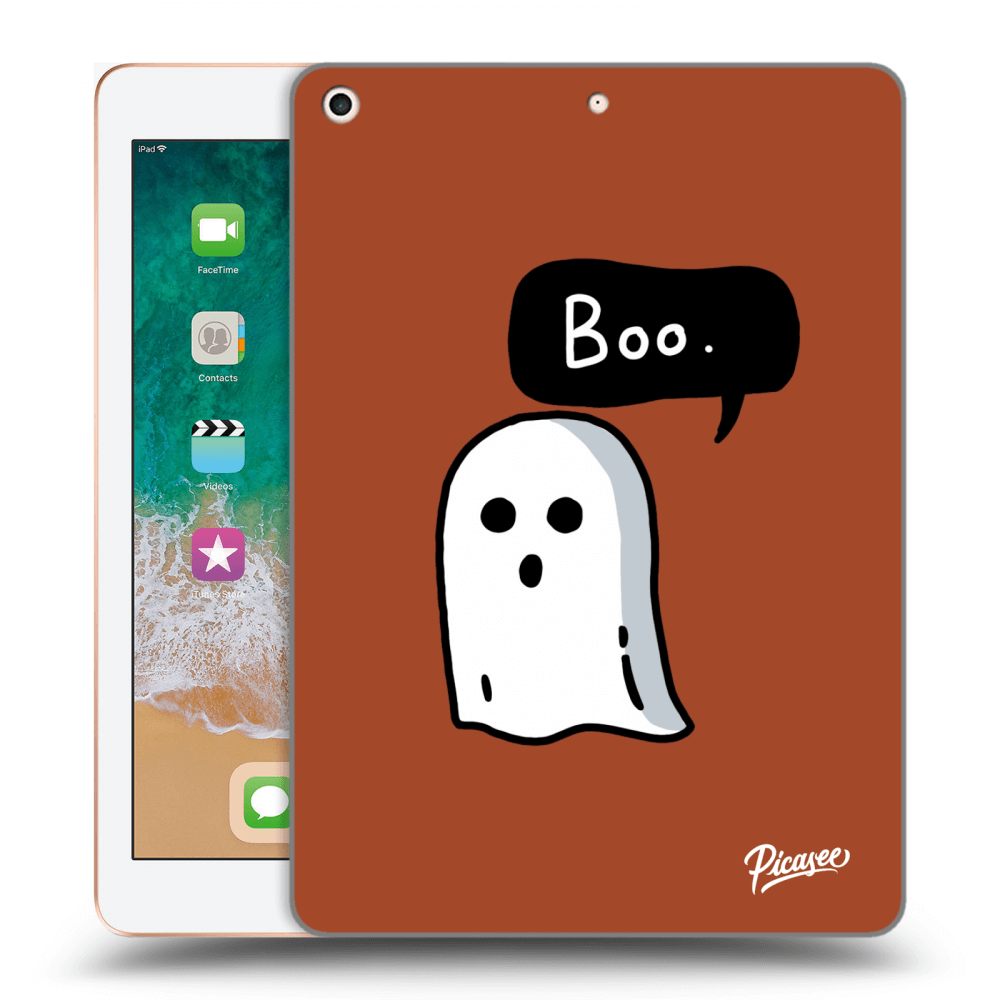 Picasee Schwarze Silikonhülle für Apple iPad 9.7" 2018 (6. gen) - Boo