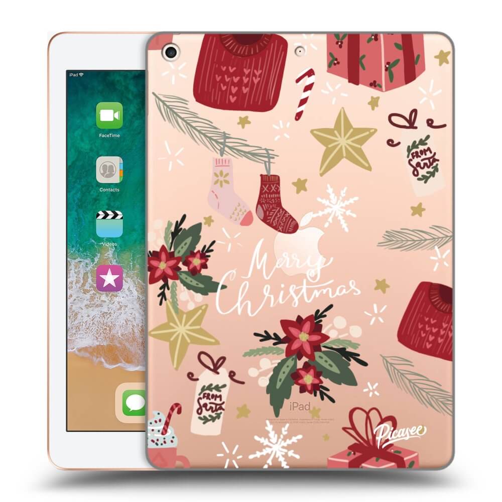 Picasee transparente Silikonhülle für Apple iPad 9.7" 2018 (6. gen) - Christmas