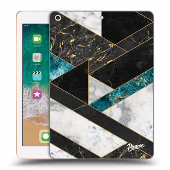 Picasee Schwarze Silikonhülle für Apple iPad 9.7" 2018 (6. gen) - Dark geometry