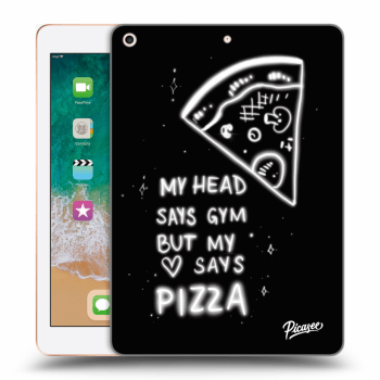 Picasee Schwarze Silikonhülle für Apple iPad 9.7" 2018 (6. gen) - Pizza
