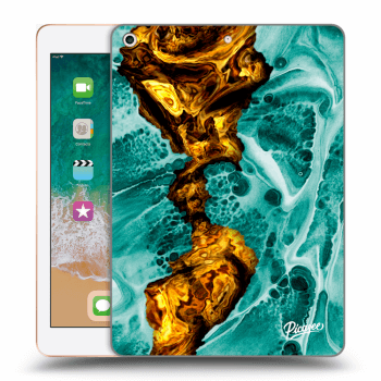 Picasee Schwarze Silikonhülle für Apple iPad 9.7" 2018 (6. gen) - Goldsky