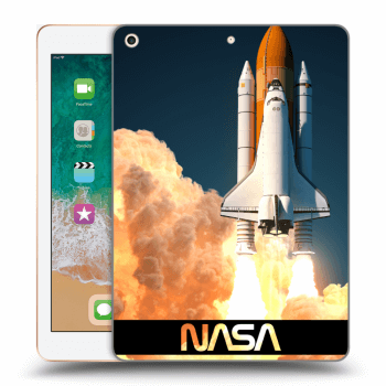 Picasee transparente Silikonhülle für Apple iPad 9.7" 2018 (6. gen) - Space Shuttle