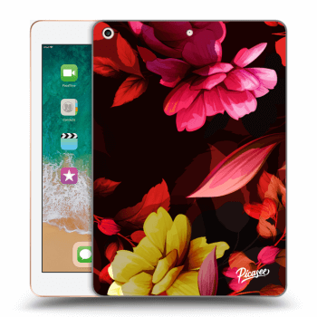 Picasee transparente Silikonhülle für Apple iPad 9.7" 2018 (6. gen) - Dark Peonny