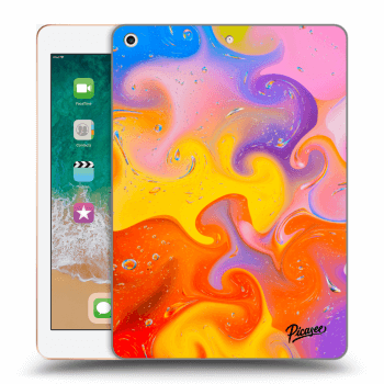 Picasee transparente Silikonhülle für Apple iPad 9.7" 2018 (6. gen) - Bubbles