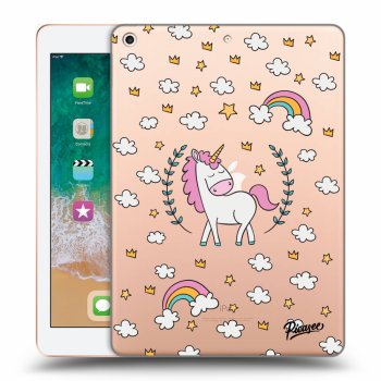 Picasee transparente Silikonhülle für Apple iPad 9.7" 2018 (6. gen) - Unicorn star heaven