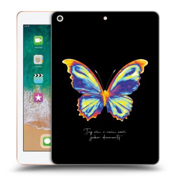 Picasee Schwarze Silikonhülle für Apple iPad 9.7" 2018 (6. gen) - Diamanty Black