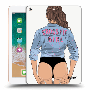 Picasee transparente Silikonhülle für Apple iPad 9.7" 2018 (6. gen) - Crossfit girl - nickynellow