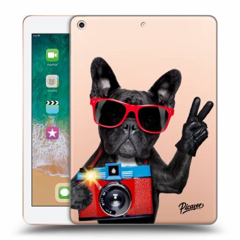 Picasee transparente Silikonhülle für Apple iPad 9.7" 2018 (6. gen) - French Bulldog