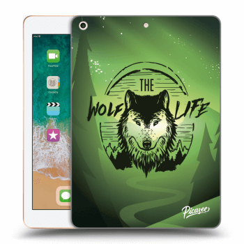 Picasee Schwarze Silikonhülle für Apple iPad 9.7" 2018 (6. gen) - Wolf life