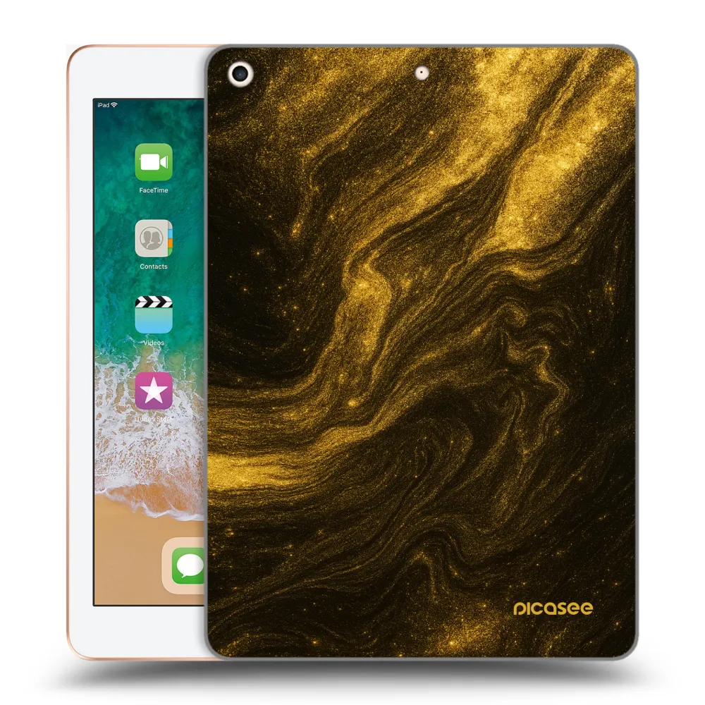 Picasee transparente Silikonhülle für Apple iPad 9.7" 2018 (6. gen) - Black