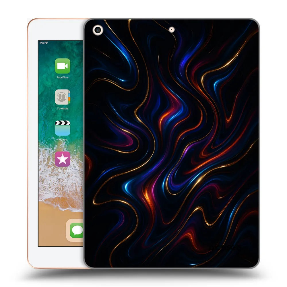 Picasee transparente Silikonhülle für Apple iPad 9.7" 2018 (6. gen) - Noir