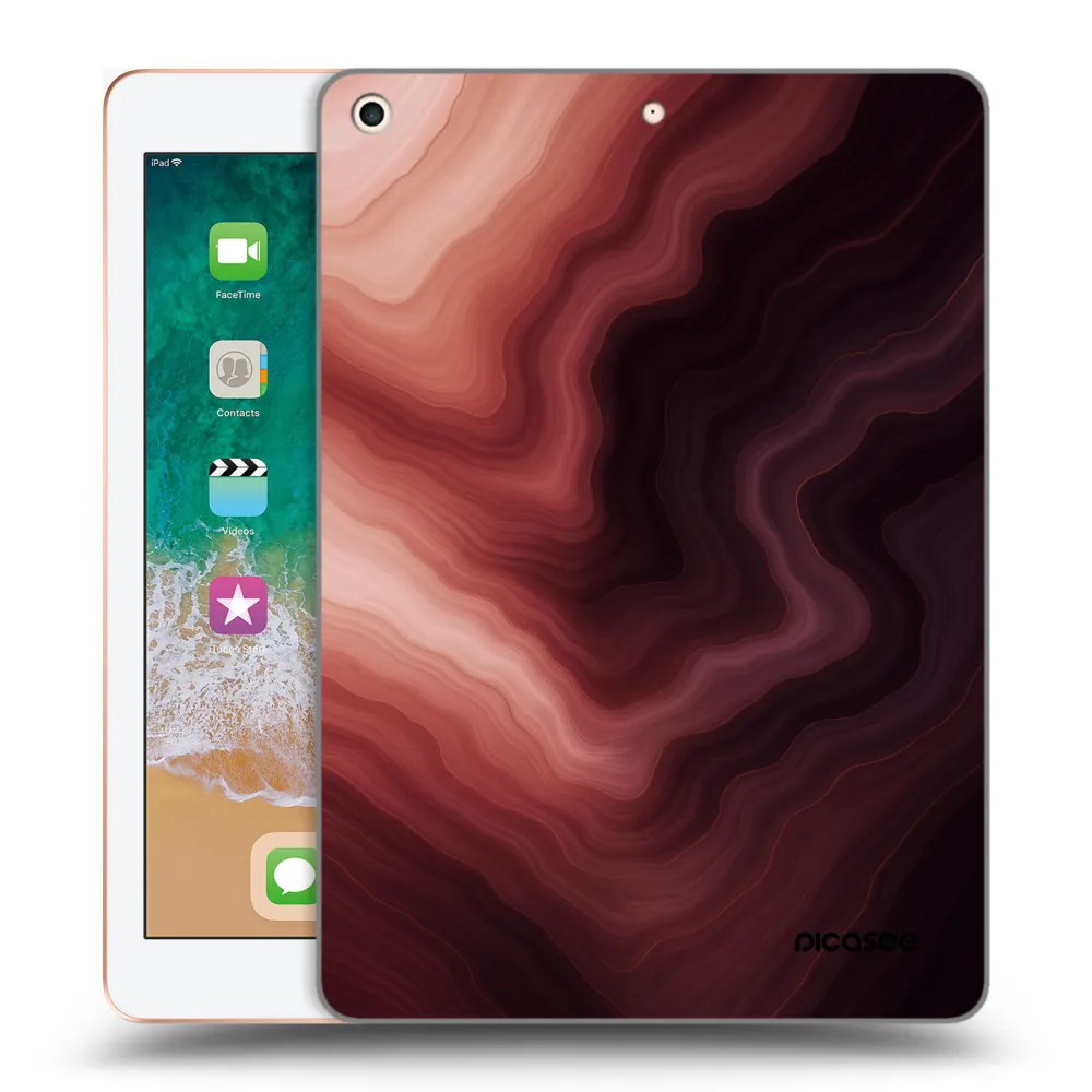 Picasee transparente Silikonhülle für Apple iPad 9.7" 2018 (6. gen) - Rouge