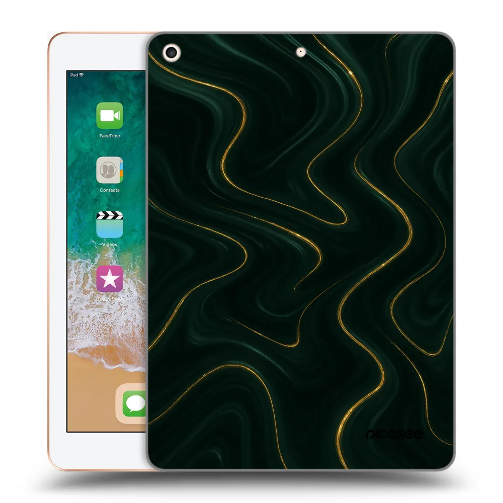 Picasee transparente Silikonhülle für Apple iPad 9.7" 2018 (6. gen) - Vawes