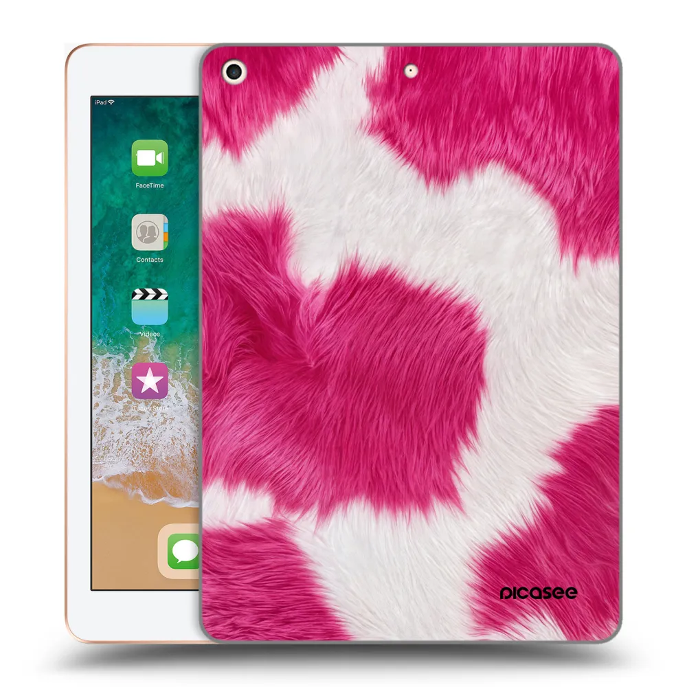 Picasee transparente Silikonhülle für Apple iPad 9.7" 2018 (6. gen) - Pink Moo