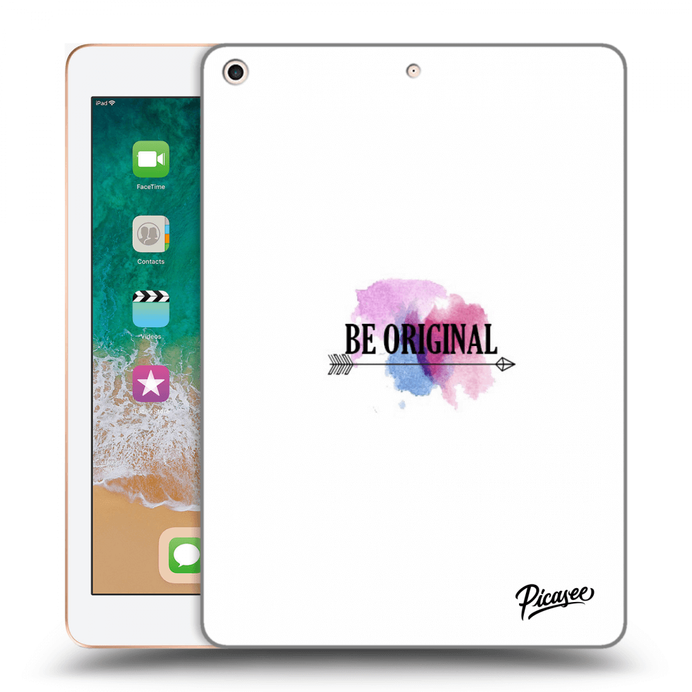 Picasee transparente Silikonhülle für Apple iPad 9.7" 2018 (6. gen) - Be original