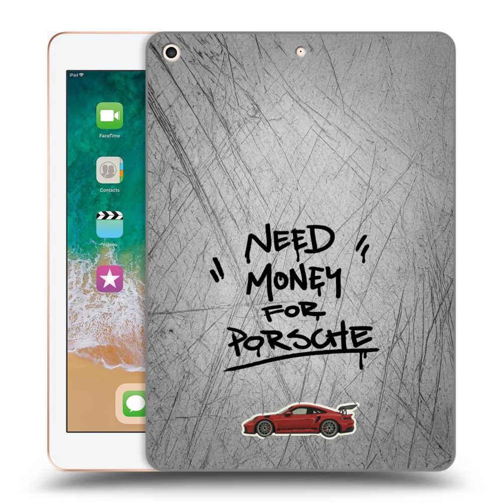 Picasee transparente Silikonhülle für Apple iPad 9.7" 2018 (6. gen) - Grey Drift