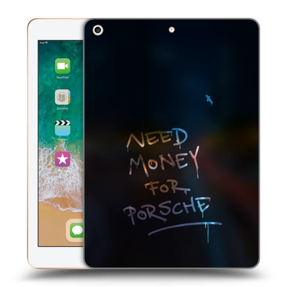 Picasee transparente Silikonhülle für Apple iPad 9.7" 2018 (6. gen) - Neon Nights