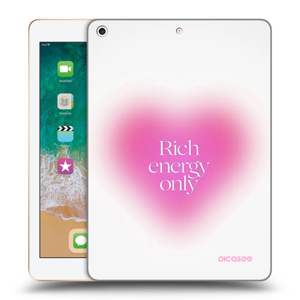 Picasee transparente Silikonhülle für Apple iPad 9.7" 2018 (6. gen) - Rich Energy