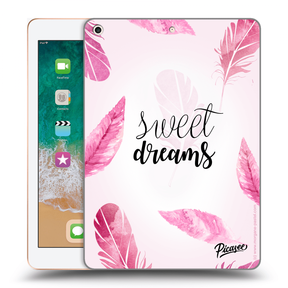 Picasee Schwarze Silikonhülle für Apple iPad 9.7" 2018 (6. gen) - Sweet dreams