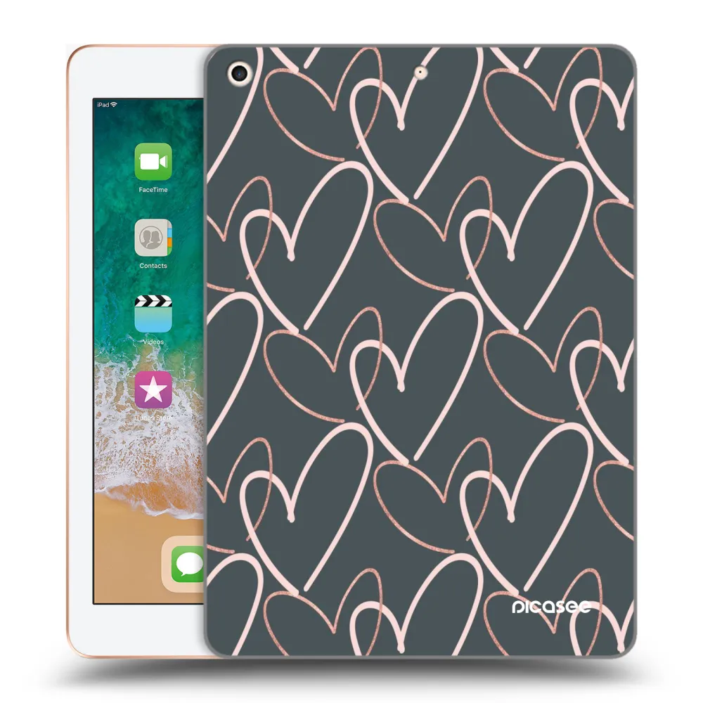 Picasee transparente Silikonhülle für Apple iPad 9.7" 2018 (6. gen) - Viel Liebe