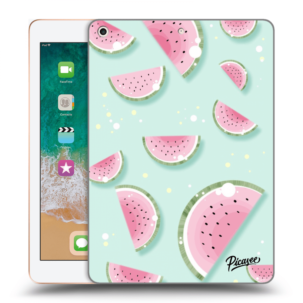 Picasee Schwarze Silikonhülle für Apple iPad 9.7" 2018 (6. gen) - Watermelon 2