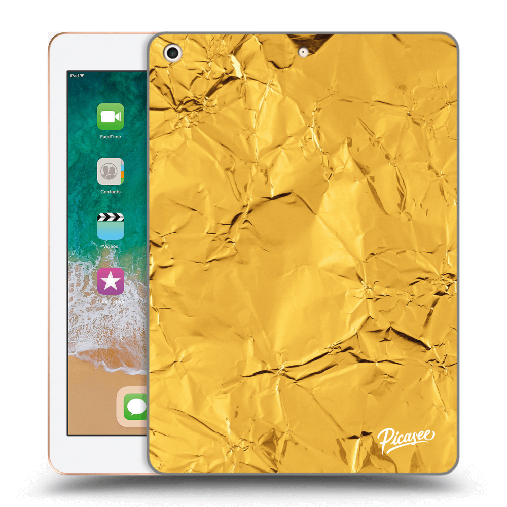 Picasee Schwarze Silikonhülle für Apple iPad 9.7" 2018 (6. gen) - Gold