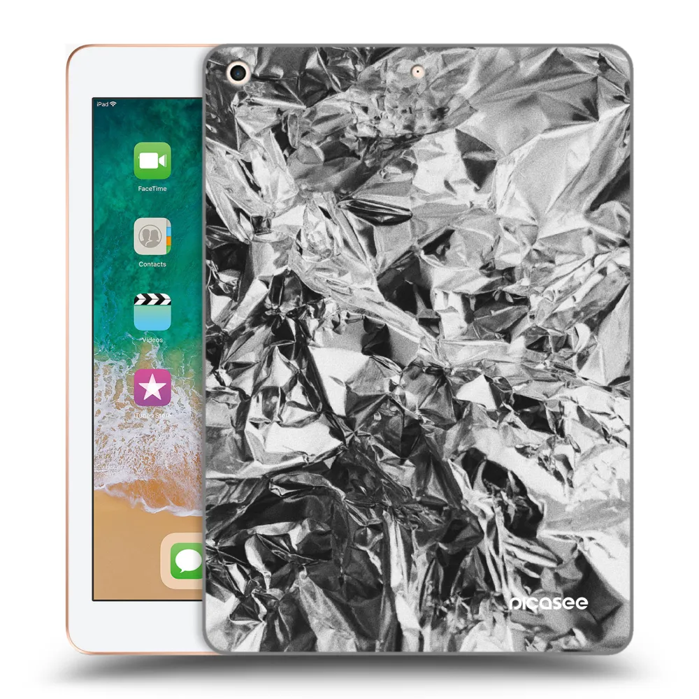 Picasee transparente Silikonhülle für Apple iPad 9.7" 2018 (6. gen) - Chrome