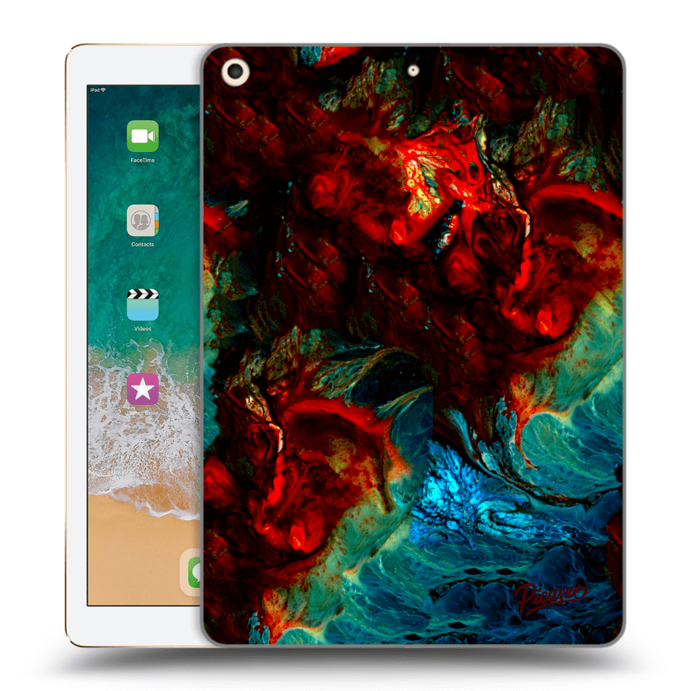 Picasee Schwarze Silikonhülle für Apple iPad 9.7" 2017 (5. gen) - Universe