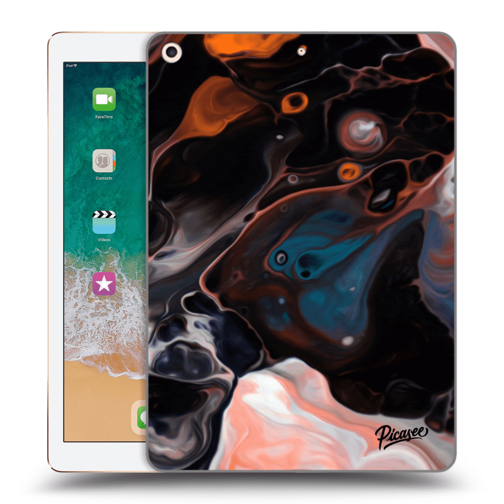 Picasee Schwarze Silikonhülle für Apple iPad 9.7" 2017 (5. gen) - Cream