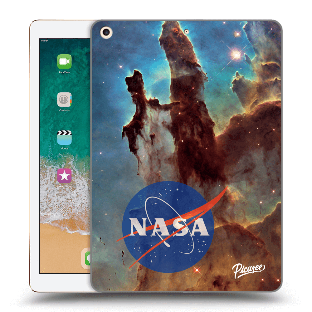 Picasee transparente Silikonhülle für Apple iPad 9.7" 2017 (5. gen) - Eagle Nebula