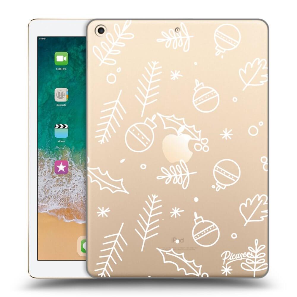 Picasee transparente Silikonhülle für Apple iPad 9.7" 2017 (5. gen) - Mistletoe
