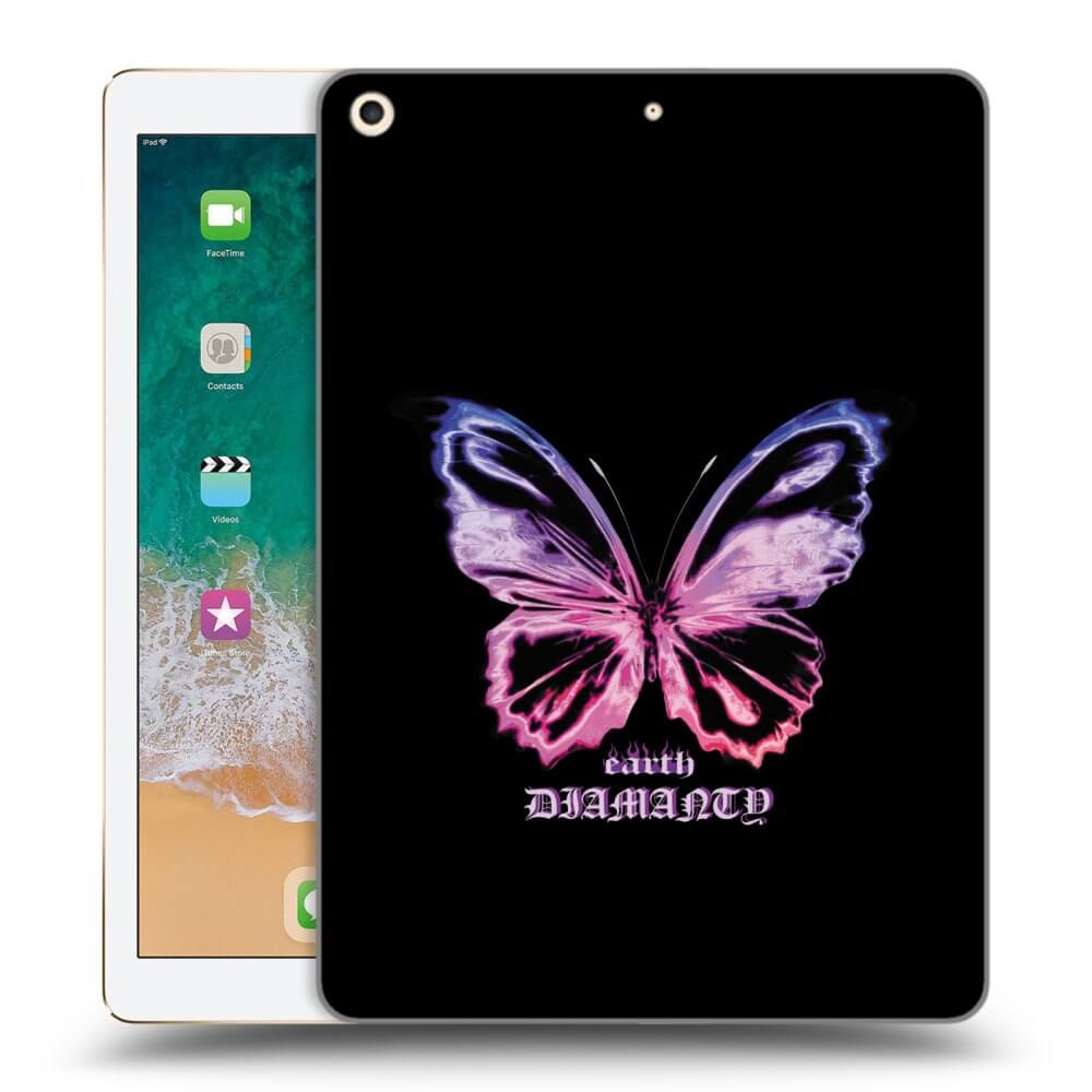 Picasee transparente Silikonhülle für Apple iPad 9.7" 2017 (5. gen) - Diamanty Purple