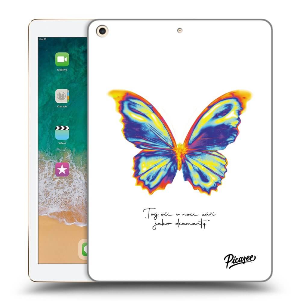 Picasee transparente Silikonhülle für Apple iPad 9.7" 2017 (5. gen) - Diamanty White