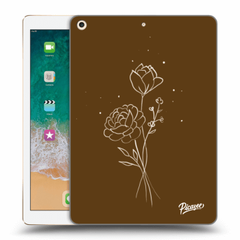 Hülle für Apple iPad 9.7" 2017 (5. gen) - Brown flowers