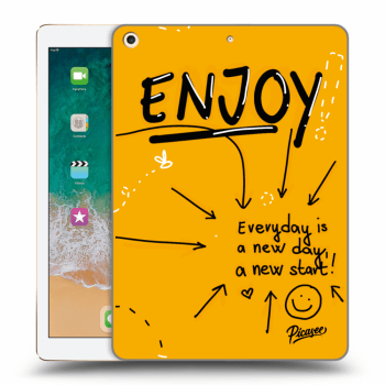Picasee transparente Silikonhülle für Apple iPad 9.7" 2017 (5. gen) - Enjoy