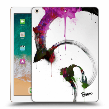 Picasee transparente Silikonhülle für Apple iPad 9.7" 2017 (5. gen) - Peony White