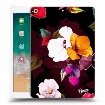 Picasee transparente Silikonhülle für Apple iPad 9.7" 2017 (5. gen) - Flowers and Berries