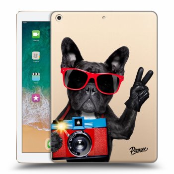 Picasee transparente Silikonhülle für Apple iPad 9.7" 2017 (5. gen) - French Bulldog