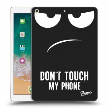Picasee Schwarze Silikonhülle für Apple iPad 9.7" 2017 (5. gen) - Don't Touch My Phone