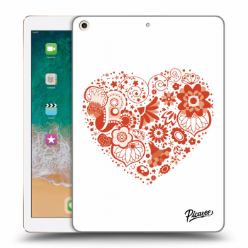 Picasee transparente Silikonhülle für Apple iPad 9.7" 2017 (5. gen) - Big heart