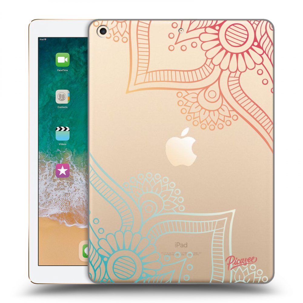 Picasee transparente Silikonhülle für Apple iPad 9.7" 2017 (5. gen) - Flowers pattern
