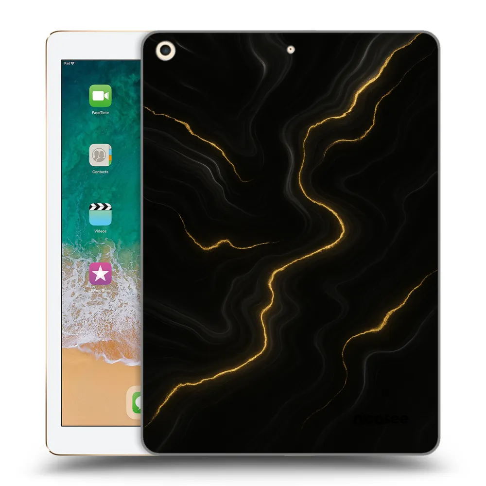 Picasee transparente Silikonhülle für Apple iPad 9.7" 2017 (5. gen) - Thunder