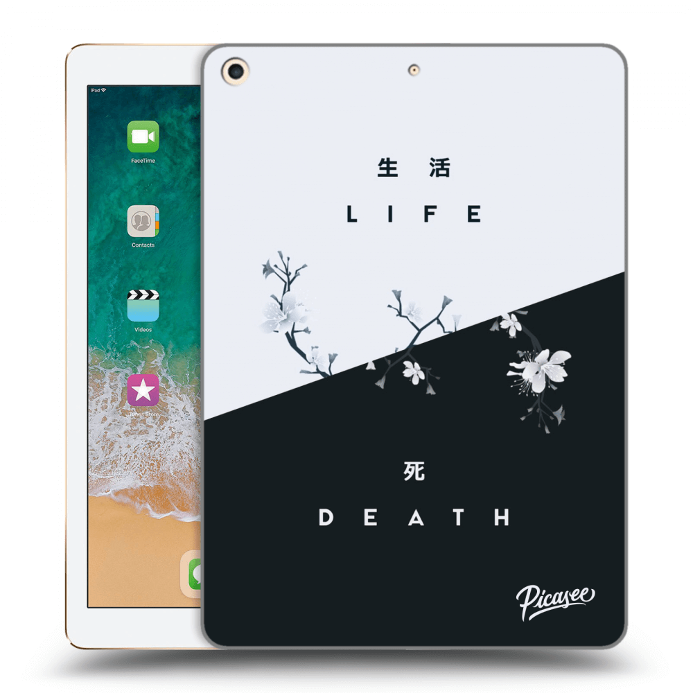 Picasee Schwarze Silikonhülle für Apple iPad 9.7" 2017 (5. gen) - Life - Death