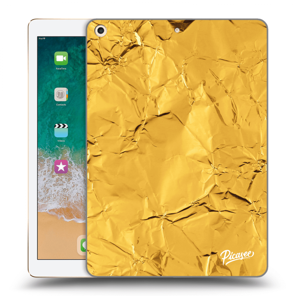 Picasee Schwarze Silikonhülle für Apple iPad 9.7" 2017 (5. gen) - Gold
