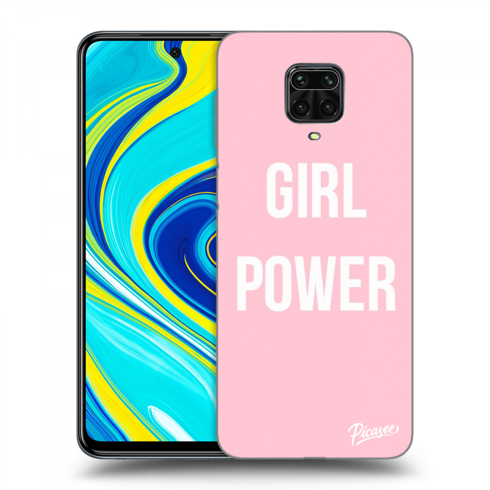 Picasee Xiaomi Redmi Note 9 Pro Hülle - Schwarzes Silikon - Girl power