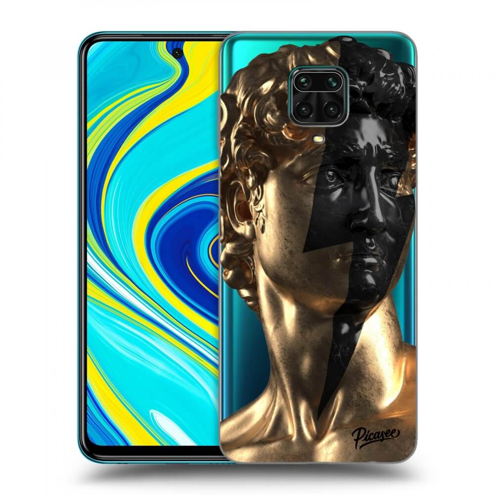Picasee Xiaomi Redmi Note 9S Hülle - Transparentes Silikon - Wildfire - Gold