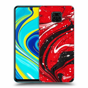 Picasee Xiaomi Redmi Note 9S Hülle - Transparentes Silikon - Red black