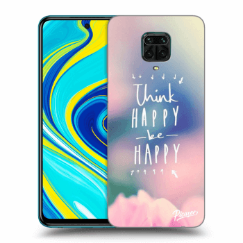 Picasee Xiaomi Redmi Note 9S Hülle - Schwarzes Silikon - Think happy be happy