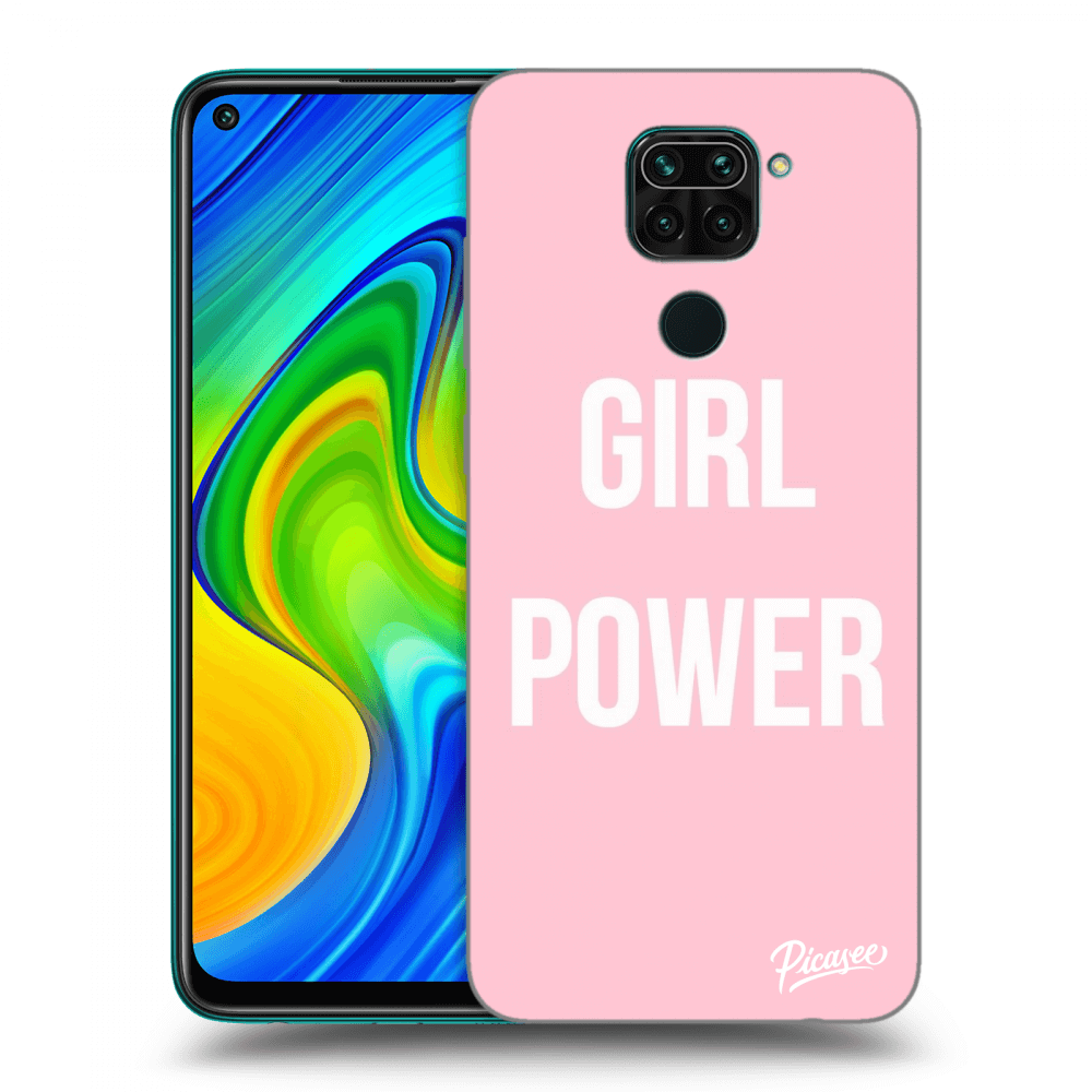 Picasee Xiaomi Redmi Note 9 Hülle - Schwarzes Silikon - Girl power