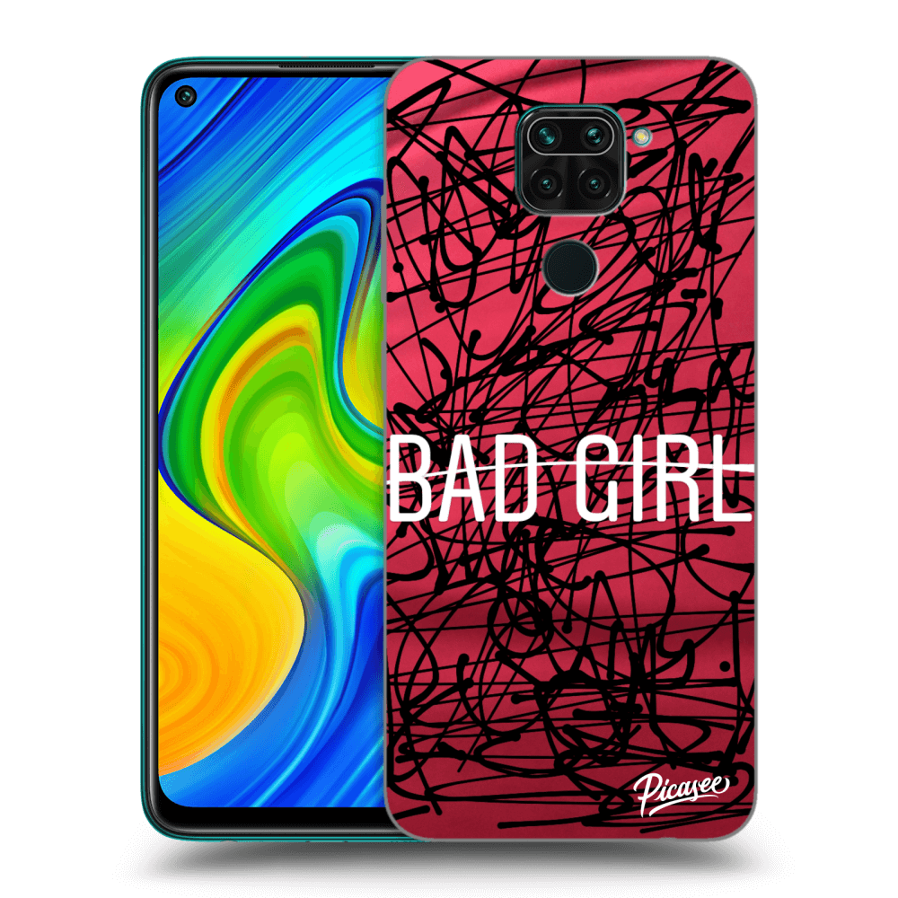 Picasee Xiaomi Redmi Note 9 Hülle - Schwarzes Silikon - Bad girl